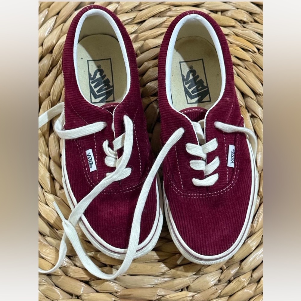 Vans Corduroy Burgundy Sneakers